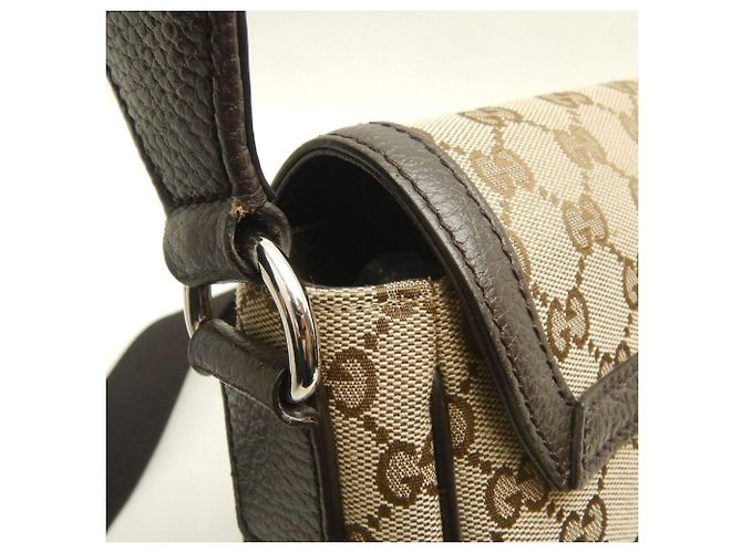 Borsa a Spalla Gucci GG Canvas & Pelle Beige - vista 13