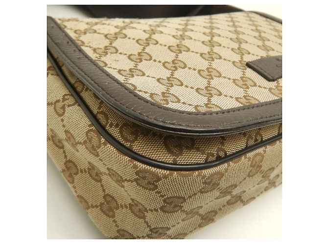 Borsa a Spalla Gucci GG Canvas & Pelle Beige - vista 16