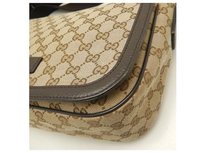 Borsa a Spalla Gucci GG Canvas & Pelle Beige - vista 17