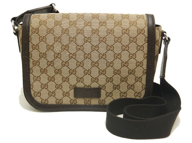 Borsa a Spalla Gucci GG Canvas & Pelle Beige - vista 2