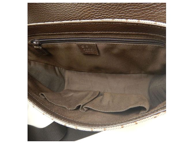 Borsa a Spalla Gucci GG Canvas & Pelle Beige - vista 5