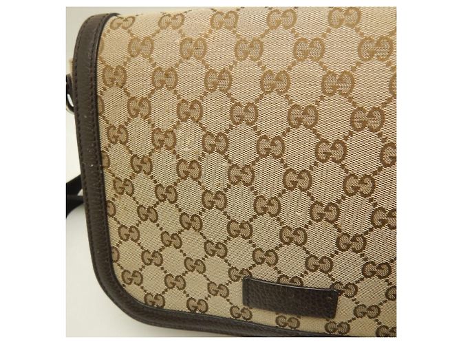 Borsa a Spalla Gucci GG Canvas & Pelle Beige - vista 7