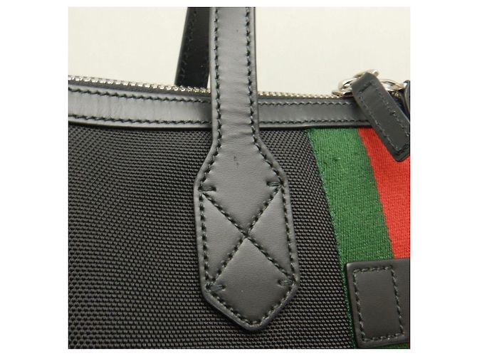 Borsa Tote Gucci Webbing Line Nero - vista 10