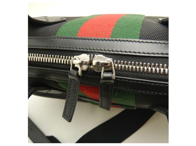 Borsa Tote Gucci Webbing Line Nero - vista 11