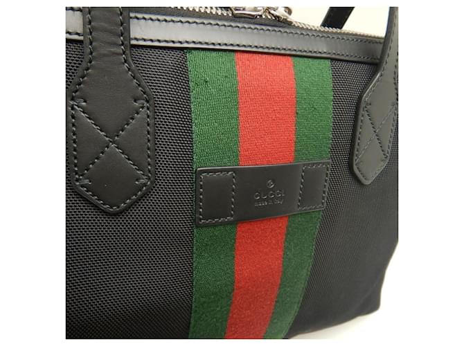 Borsa Tote Gucci Webbing Line Nero - vista 12