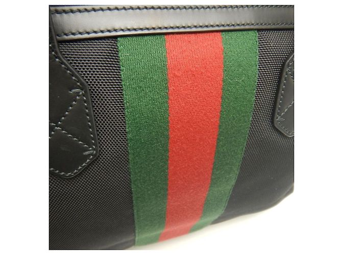 Borsa Tote Gucci Webbing Line Nero - vista 13