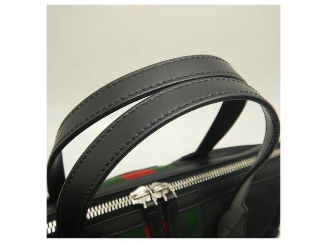 Borsa Tote Gucci Webbing Line Nero - vista 9