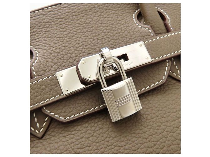 Hermès Borsa Hermes Birkin 30 in grigio Etoupe Taupe - vista 11