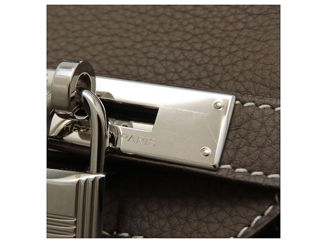 Hermès Borsa Hermes Birkin 30 in grigio Etoupe Taupe - vista 12