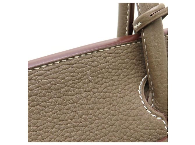Hermès Borsa Hermes Birkin 30 in grigio Etoupe Taupe - vista 13