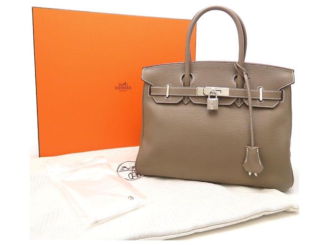 Hermès Borsa Hermes Birkin 30 in grigio Etoupe Taupe - vista 6