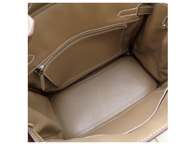 Hermès Borsa Hermes Birkin 30 in grigio Etoupe Taupe - vista 7