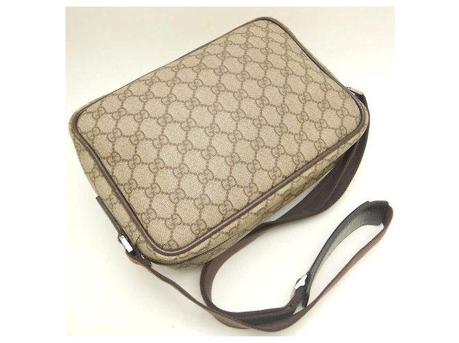 Borsa a tracolla Gucci GG Supreme marrone - vista 3