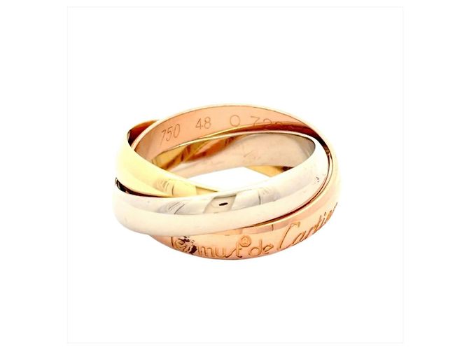 Anello Trinity di Cartier in oro tricolore - vista 2