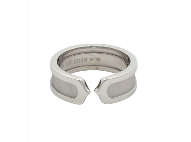 Cartier C2 Band Ring aus 18K Weißgold, Größe 48 - Ansicht 2