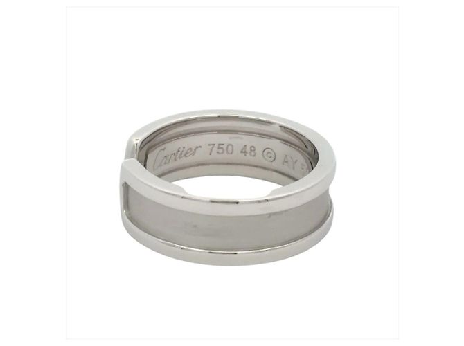 Cartier C2 Band Ring aus 18K Weißgold, Größe 48 - Ansicht 3