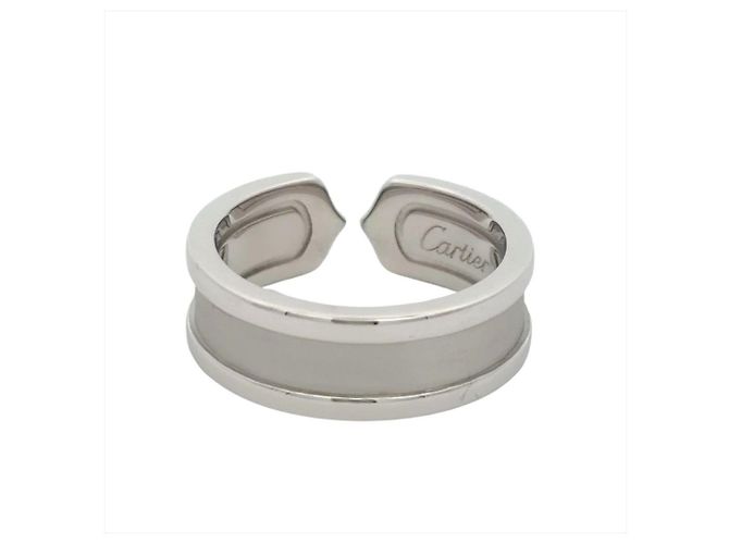 Cartier C2 Band Ring aus 18K Weißgold, Größe 48 - Ansicht 4