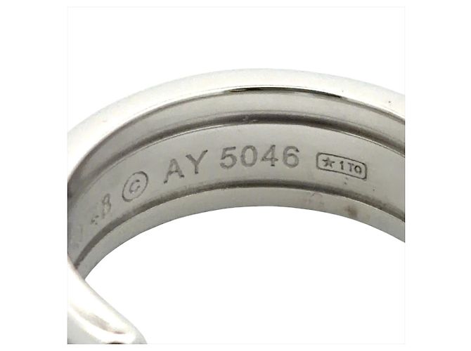 Cartier C2 Band Ring aus 18K Weißgold, Größe 48 - Ansicht 7