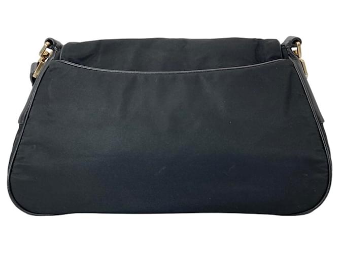 Borsa a tracolla in nylon nero Prada - vista 3