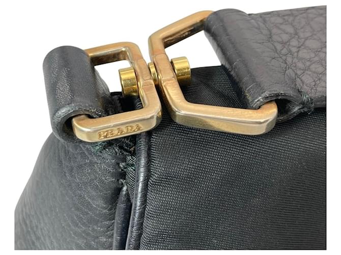 Borsa a tracolla in nylon nero Prada - vista 6