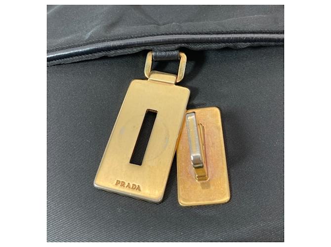 Borsa a tracolla in nylon nero Prada - vista 7