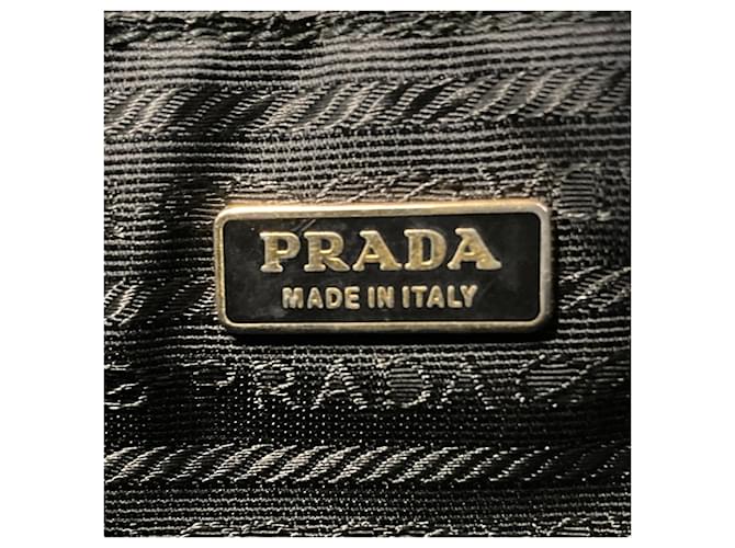 Borsa a tracolla in nylon nero Prada - vista 9