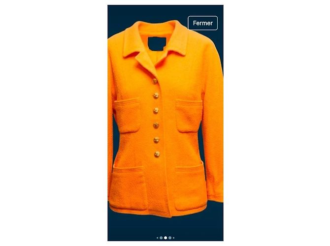 Cambon Completo Gonna Chanel Vintage in Tweed - Albicocca - vista 4