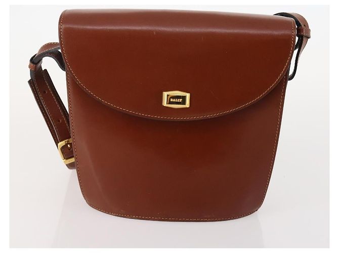 Borsa a Spalla BALLY Pelle 2 Set Marrone Bordeaux Auth 176708 Bordò - vista 2