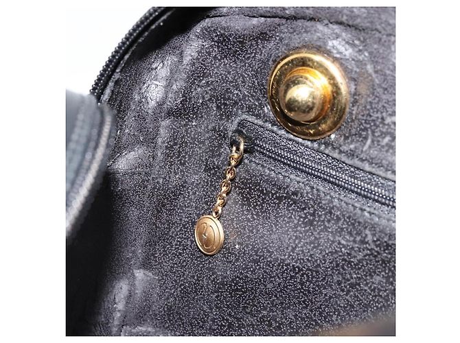 Borsa a Spalla GUCCI Bamboo Chain in Pelle Nera e Oro Auth ep14306 Nero D'oro - vista 21