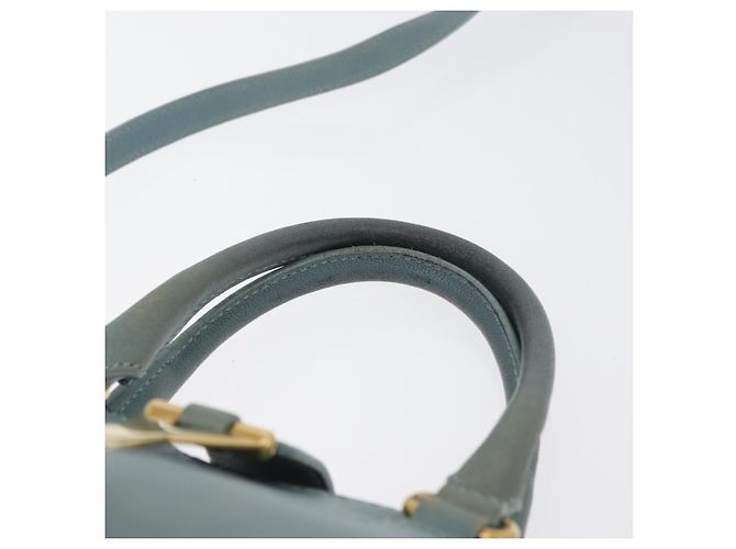 Borsa SAINT LAURENT Cavas Chic in pelle 2way Azzurro chiaro Oro Auth 178268 D'oro Blu chiaro - vista 14