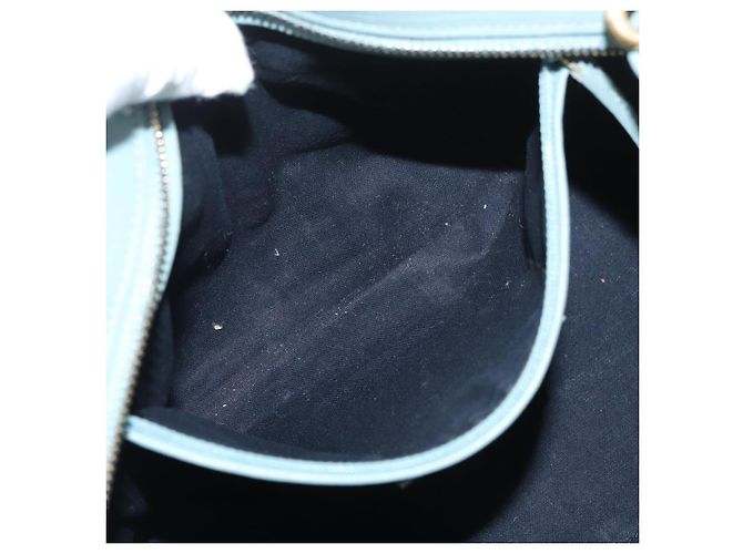Borsa SAINT LAURENT Cavas Chic in pelle 2way Azzurro chiaro Oro Auth 178268 D'oro Blu chiaro - vista 25