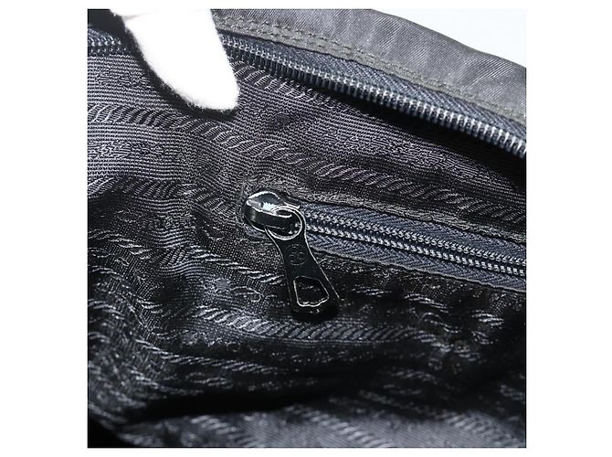 PRADA Boston Bag Nylon Schwarz Gold Auth 176251 Golden - Ansicht 21