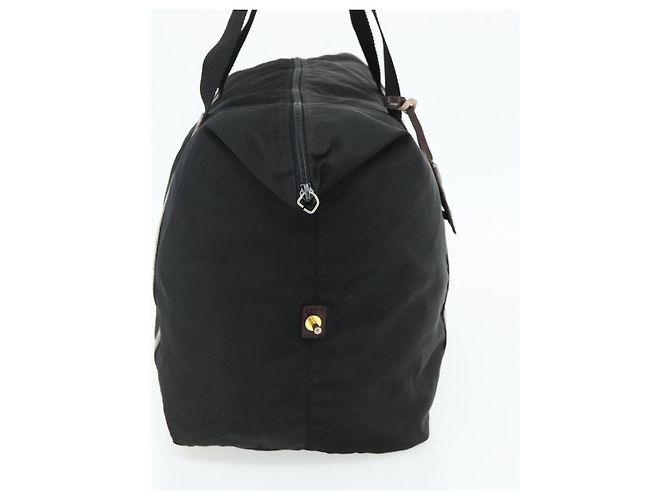 PRADA Boston Bag Nylon Schwarz Gold Auth 176251 Golden - Ansicht 3