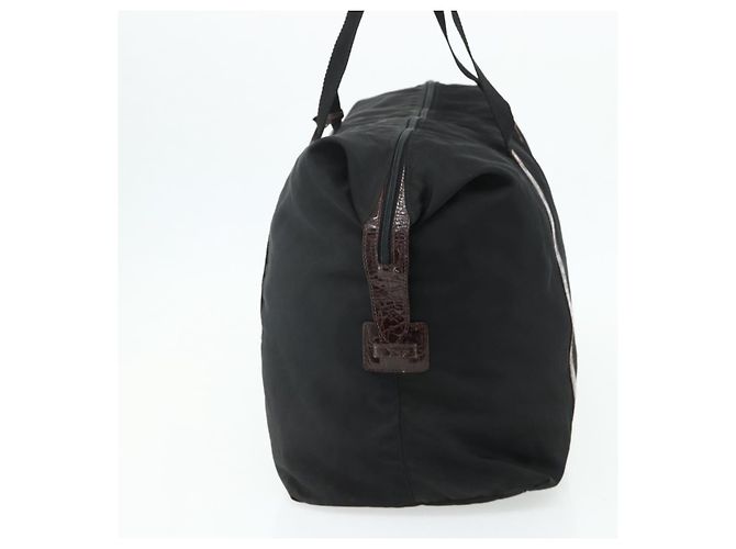 PRADA Boston Bag Nylon Schwarz Gold Auth 176251 Golden - Ansicht 4