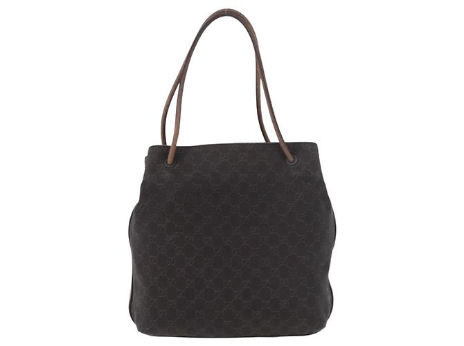 Borsa a Spalla GUCCI GG Canvas Marrone 101341 Auth 178264 - vista 13