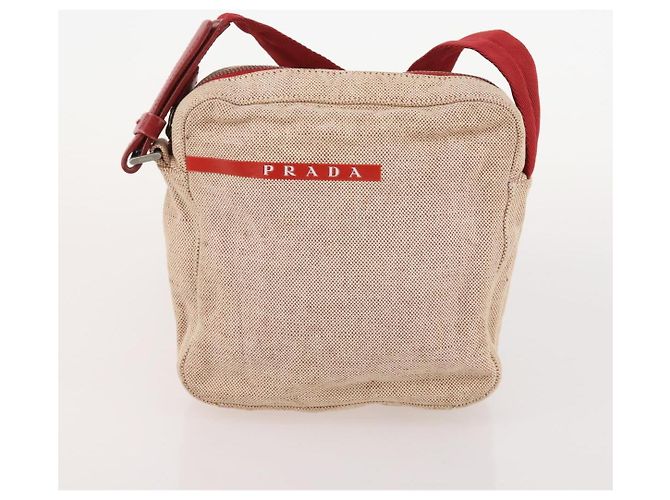Borsa a tracolla PRADA Sports Line Nylon Canvas 3 Set Black Red Auth bs34765 Nero Rosso - vista 16