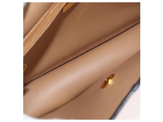 Borsa a Spalla Christian Dior Trotter Canvas PVC Nero Oro Auth 178171 D'oro - vista 11
