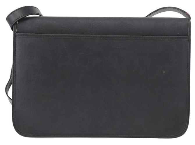 Borsa a Spalla Christian Dior Trotter Canvas PVC Nero Oro Auth 178171 D'oro - vista 2