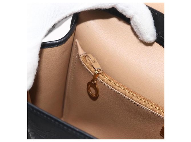 Borsa a Spalla Christian Dior Trotter Canvas PVC Nero Oro Auth 178171 D'oro - vista 22