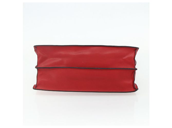 Céline CELINE Schultertasche Leder Rot Silber Authentisch 177971 - Ansicht 5