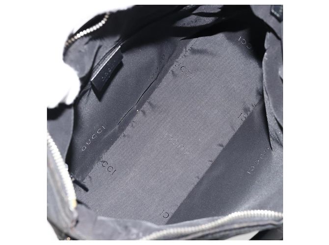 Bolso de Hombro GUCCI Nylon Negro Plata 001 3766 2123 Auth bs34556 - vista 11