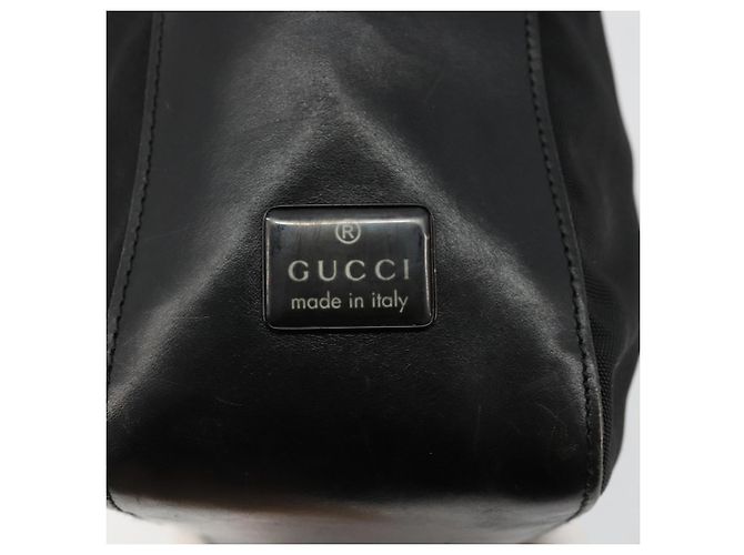 Bolso de Hombro GUCCI Nylon Negro Plata 001 3766 2123 Auth bs34556 - vista 17