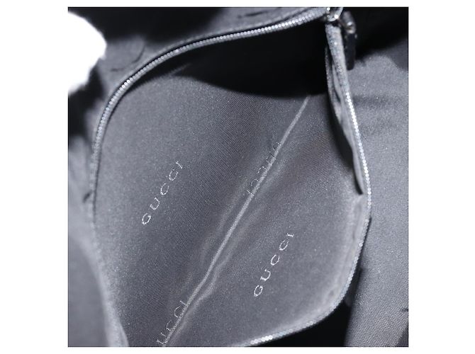 Bolso de Hombro GUCCI Nylon Negro Plata 001 3766 2123 Auth bs34556 - vista 22