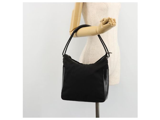 Bolso de Hombro GUCCI Nylon Negro Plata 001 3766 2123 Auth bs34556 - vista 23
