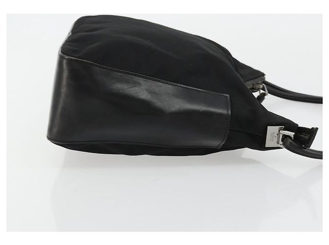 Bolso de Hombro GUCCI Nylon Negro Plata 001 3766 2123 Auth bs34556 - vista 3