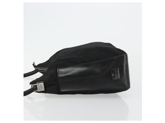 Bolso de Hombro GUCCI Nylon Negro Plata 001 3766 2123 Auth bs34556 - vista 4