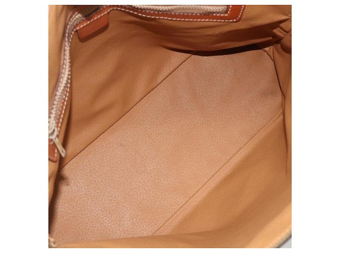 Céline Bolso CELINE Macadam Canvas PVC Cuero 2way Marrón Oro Auth 178176 Castaño Dorado - vue 10