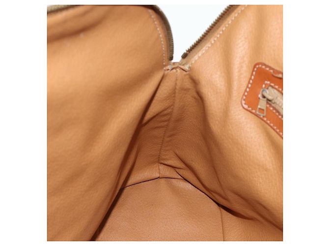 Céline Bolso CELINE Macadam Canvas PVC Cuero 2way Marrón Oro Auth 178176 Castaño Dorado - vue 22