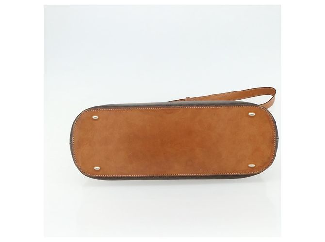 Céline Bolso CELINE Macadam Canvas PVC Cuero 2way Marrón Oro Auth 178176 Castaño Dorado - vue 5