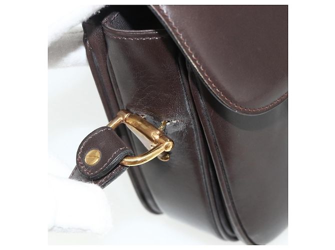 Borsa a Spalla GUCCI in Pelle Marrone Oro Auth ka4228A D'oro - vista 10